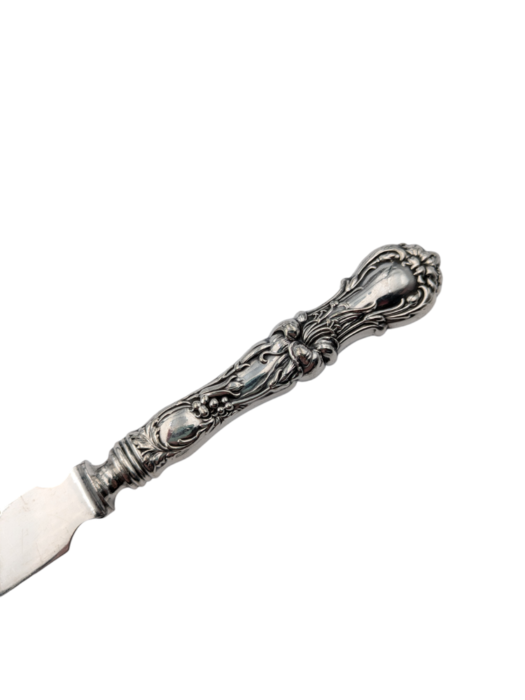 Citrus Knife with Serrated Blade ~ Floral by Wallace Silverplate Flatware 7.5"