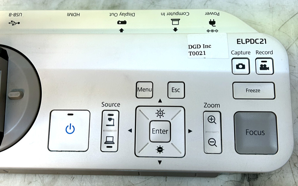 Epson ELPDC21 Document Camera W/ Power Supply. T0021