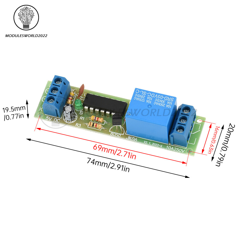 DC5V Bistable Relay Module Single Button Relay Module Car Modification Switch