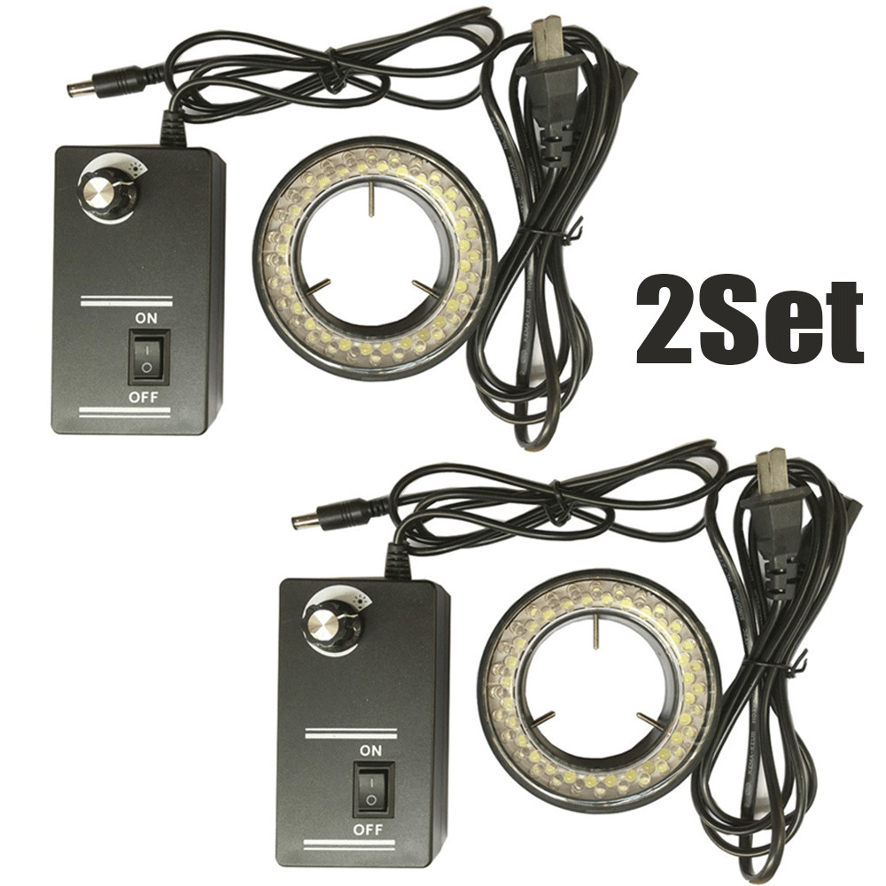 2Set 60-LED Adjustable Ring Light illuminator Lamp For STEREO ZOOM Microscope##
