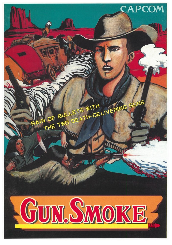 Gun Smoke Capcom Video Arcade Flyer / Brochure / Ad
