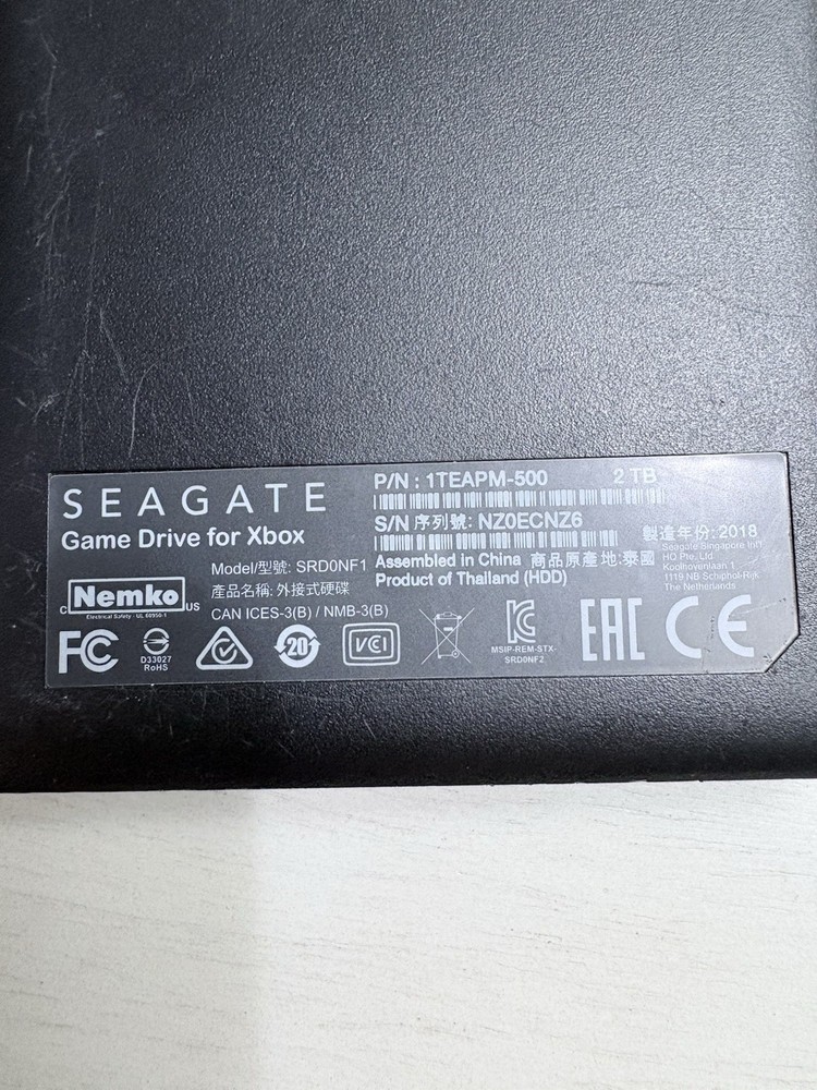 Seagate Game Drive 2TB External Hard Drive - Green (STEA2000403) - Untested
