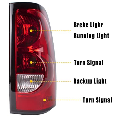 Tail Light Compatible With 2003 2004 2005 2006 Chevy Right Passenger Side