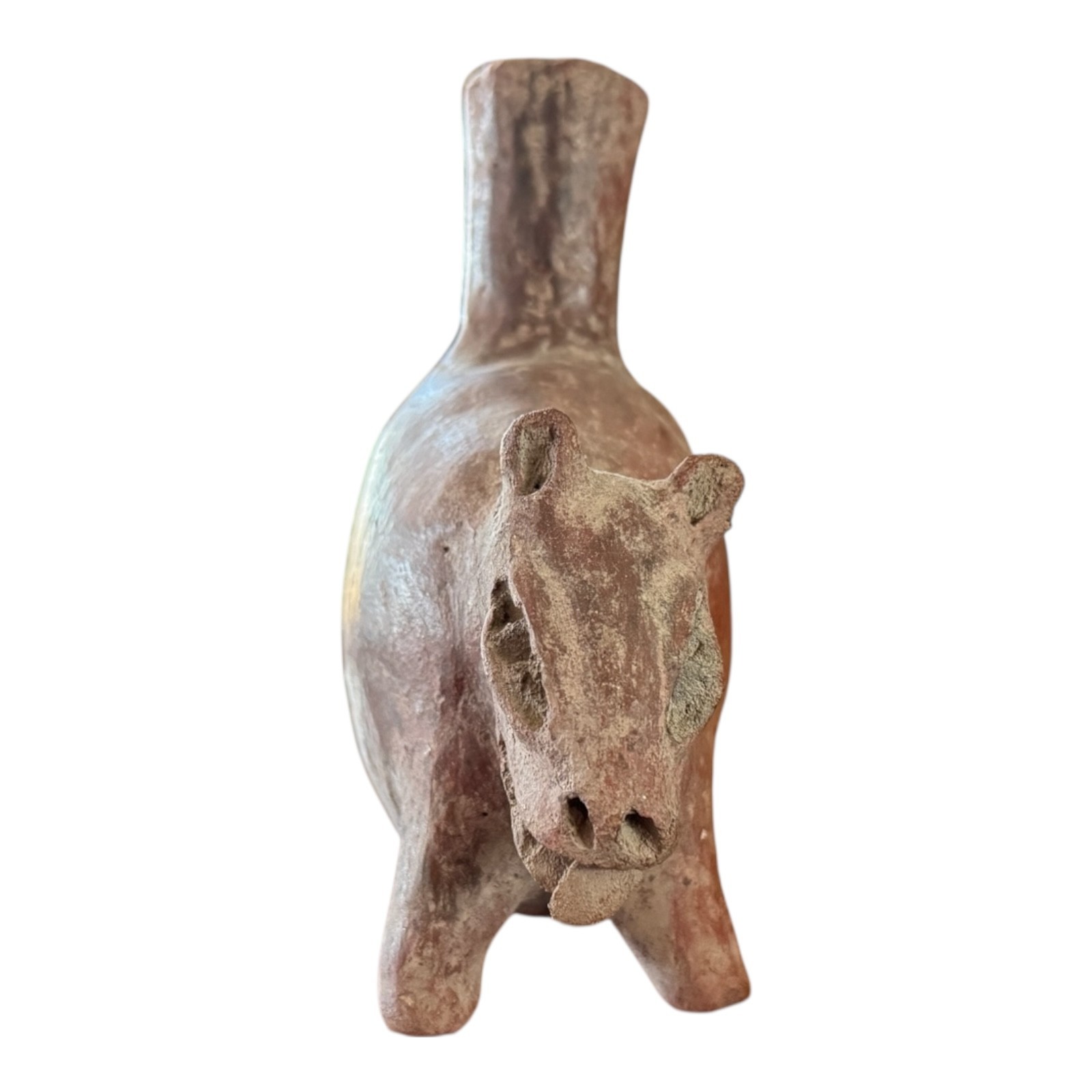 Pre-Columbian Colima Pottery Zoomorphic Dog Effigy Vessel, West Mexico