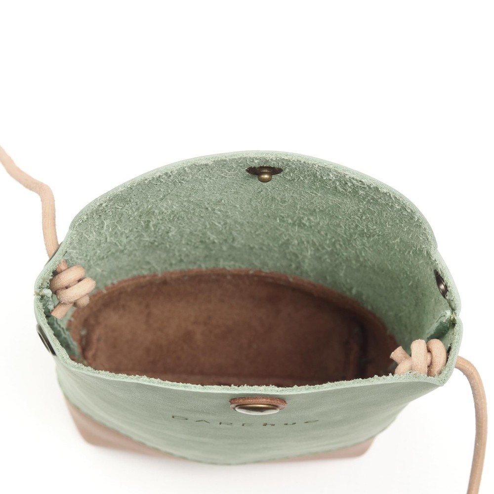 Chic Duo Sling Bag - Genuine Leather Mint Green
