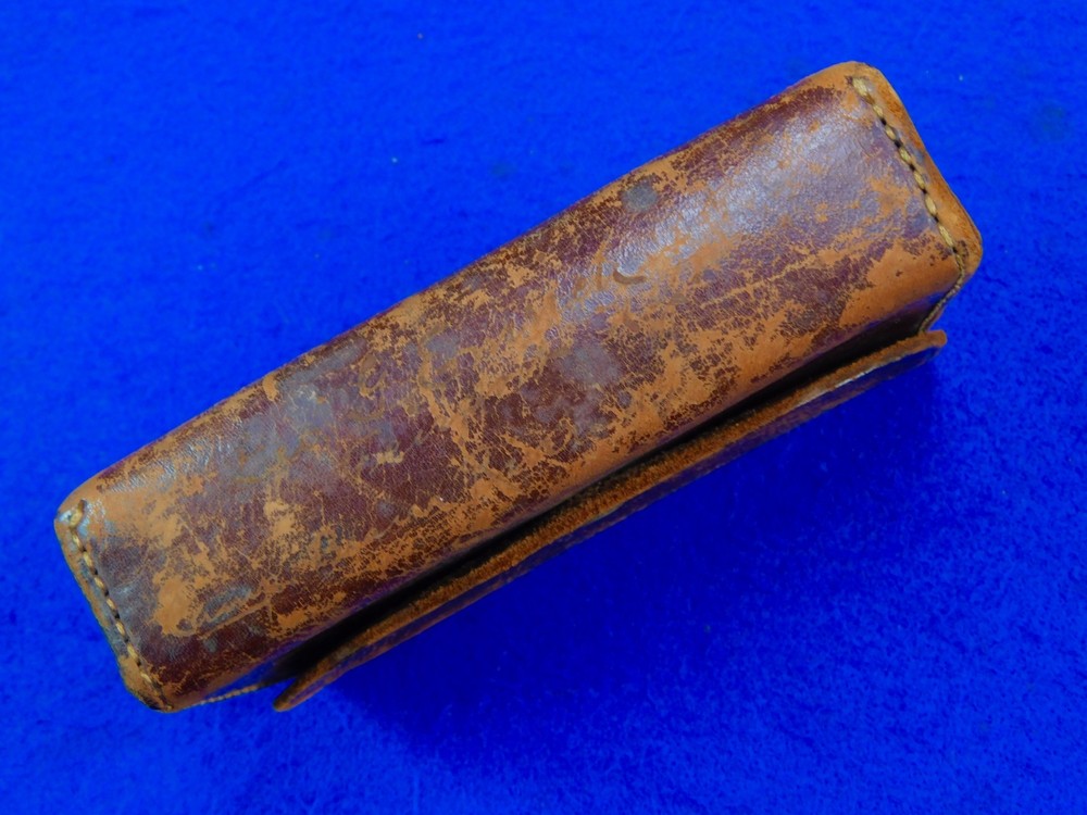 Antique US 1922 Dated Leather Ammo Pouch Holder Case