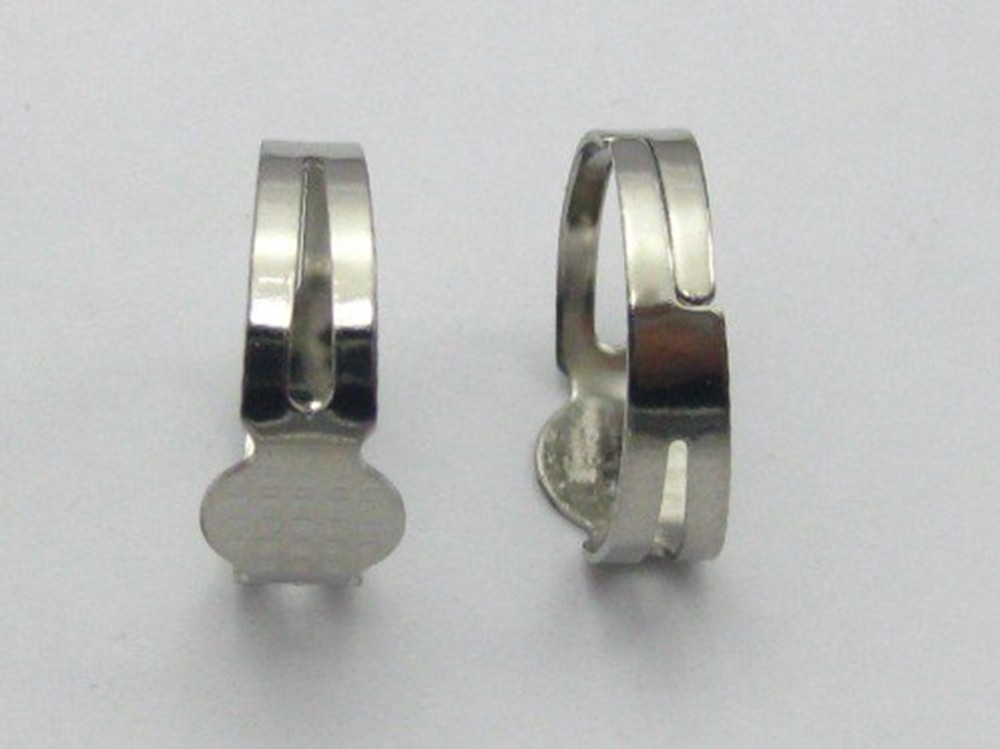 50 Silver Adjustable Ring Blank GLUE ON Base 8mm PAD