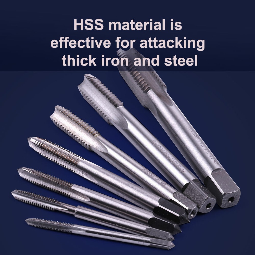 HSS Metric Hand Machine Tools M3-M20 11 Sizes Left Hand Thread Tap Drill Bits