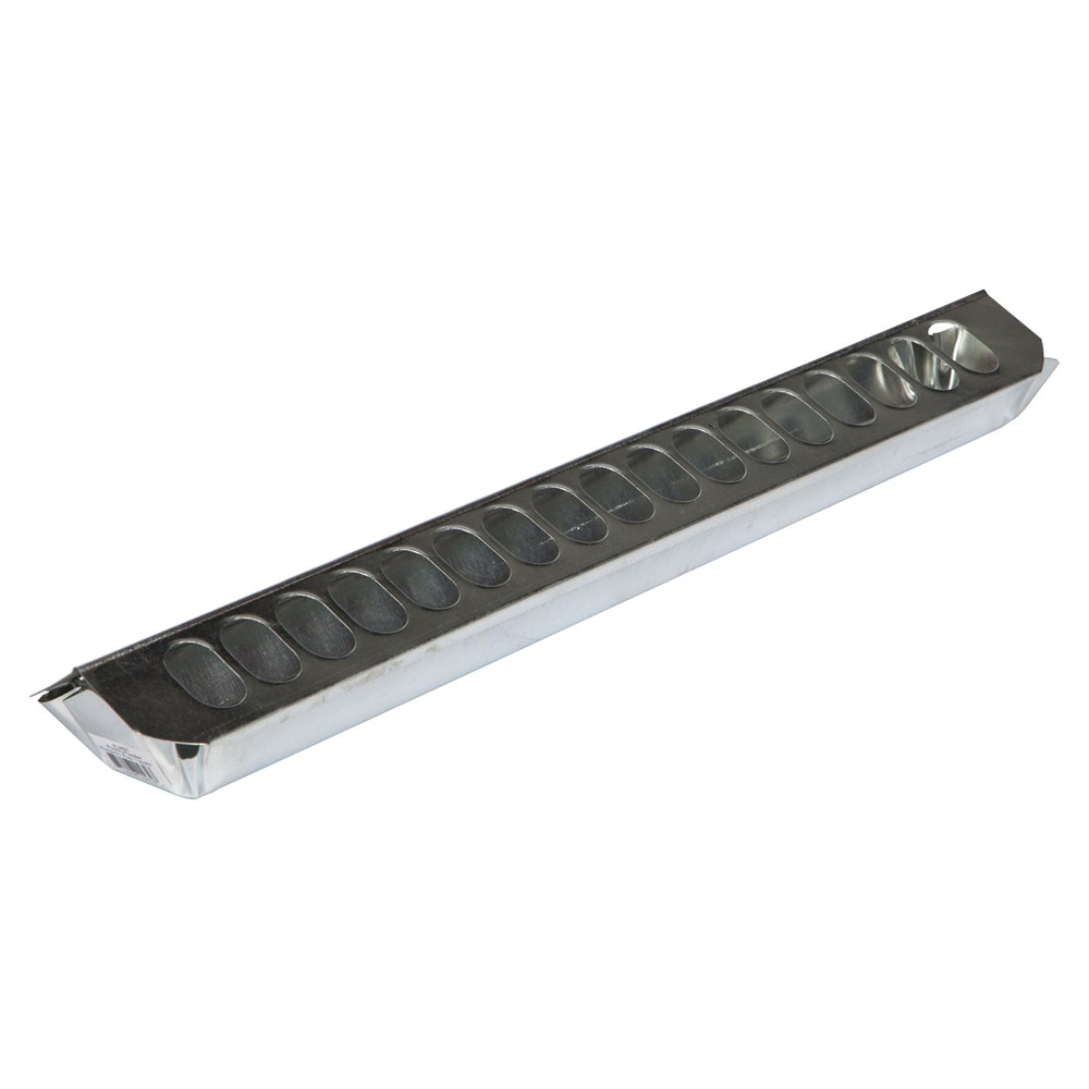 FARM-TUFF Slide Top Rectangular Galvanized Metal Poultry Feeder, 24in