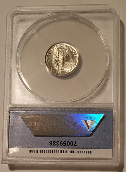 1939 D Mercury Dime MS67 FB ANACS