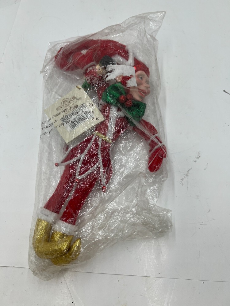 Kurt Adler Retired 2011 Pixie Pies Jazzy Jester Holding a Nutcracker T0857