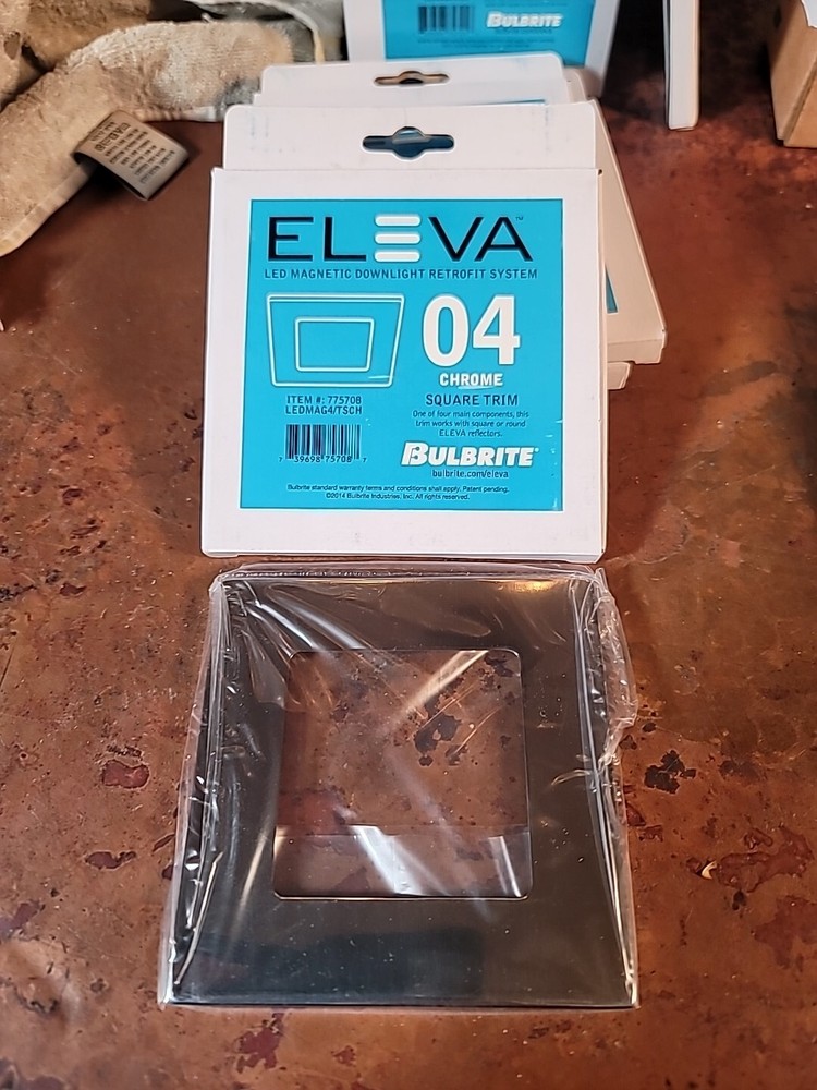 Bulbrite Eleva LEDMAG4/TSCH 775708 Chrome Square Trim
