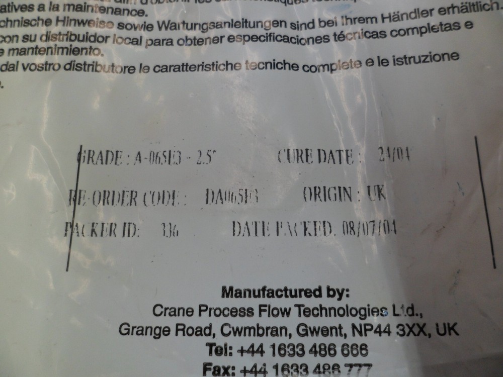 Saunders DA065E3 2.5” Genuine Replacement Diaphragm