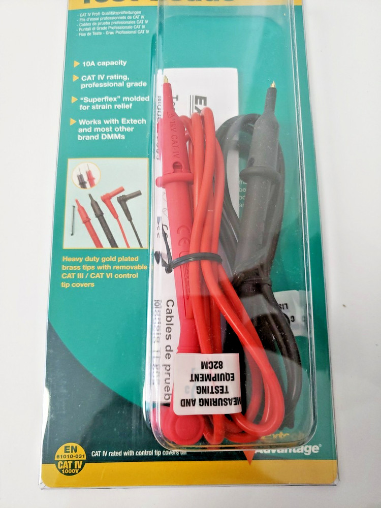 Extech TL805: Double Injected Test Leads Double molded test leads