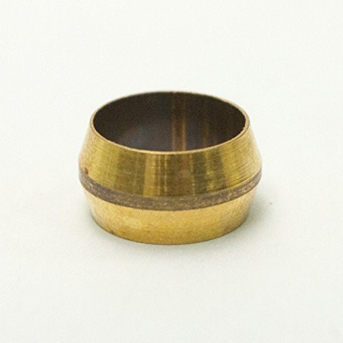 3/8-Inch Brass Compression Sleeves Ferrels,BRASS COMPRESSION FITTING(Pack of