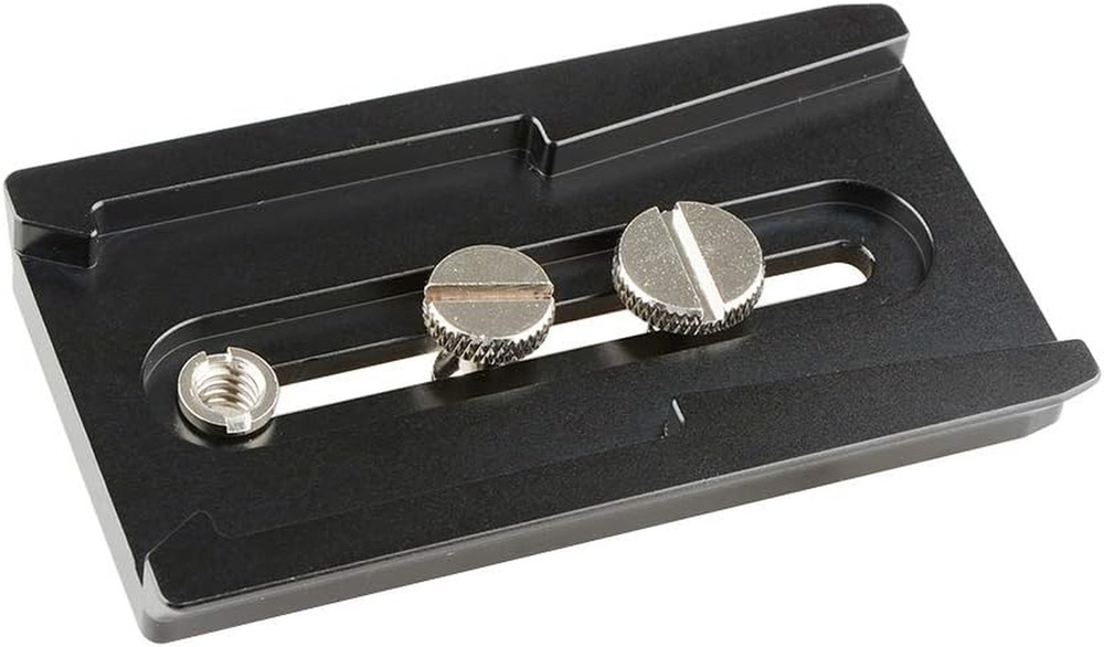 Camera Quick Release Base Plate with 1/4" & 3/8" Threads Compatible with Manfrot