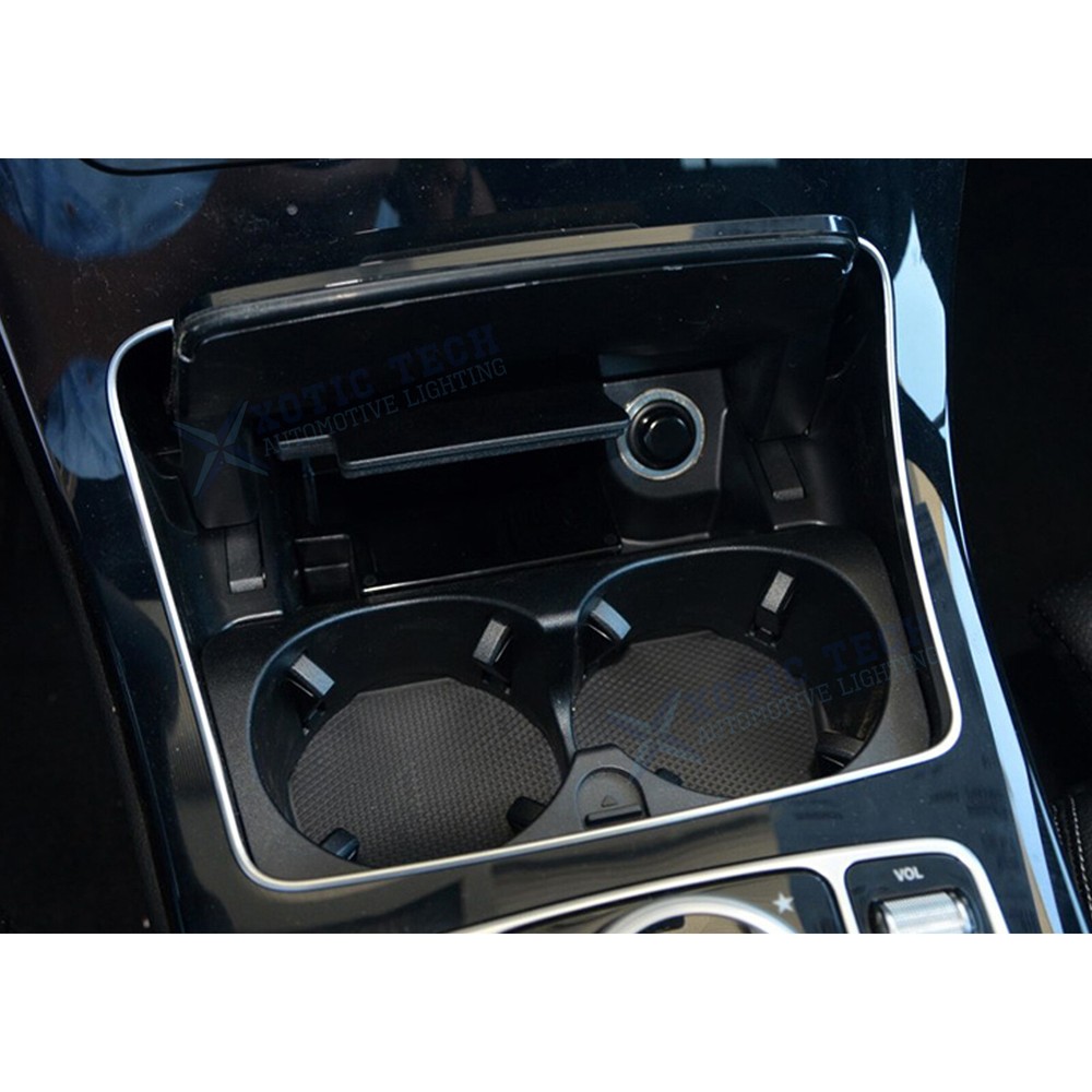 Front Console Insert Dual Water Cup Holder For Mercedes Benz E Class 2017-up