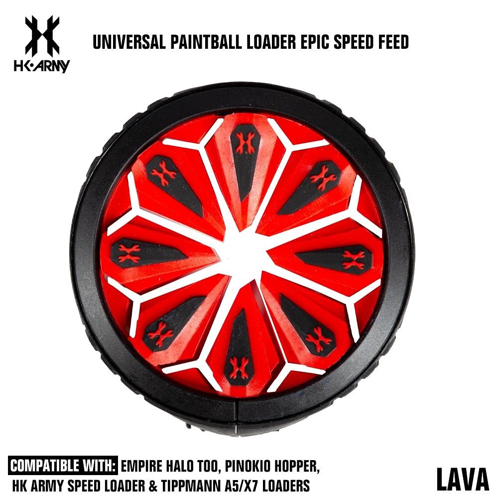 Universal Epic Speed Feed Paintball Loader Hopper Accessory - Lava