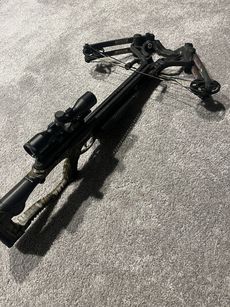 Crossbow Black Camouflage with Scope and Rope Cocking Device