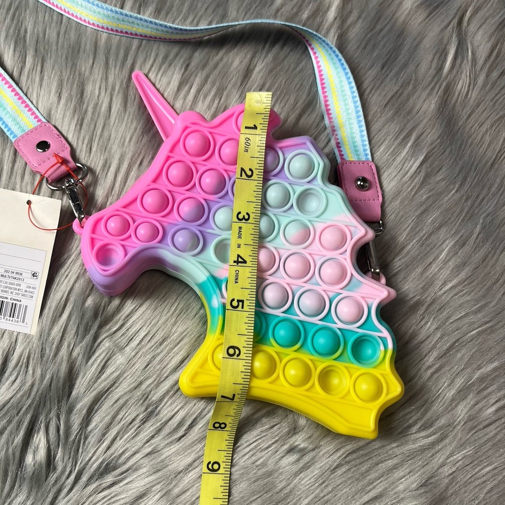 Cat & Jack Unicorn Ombre Pop Fidget Rubber Purse