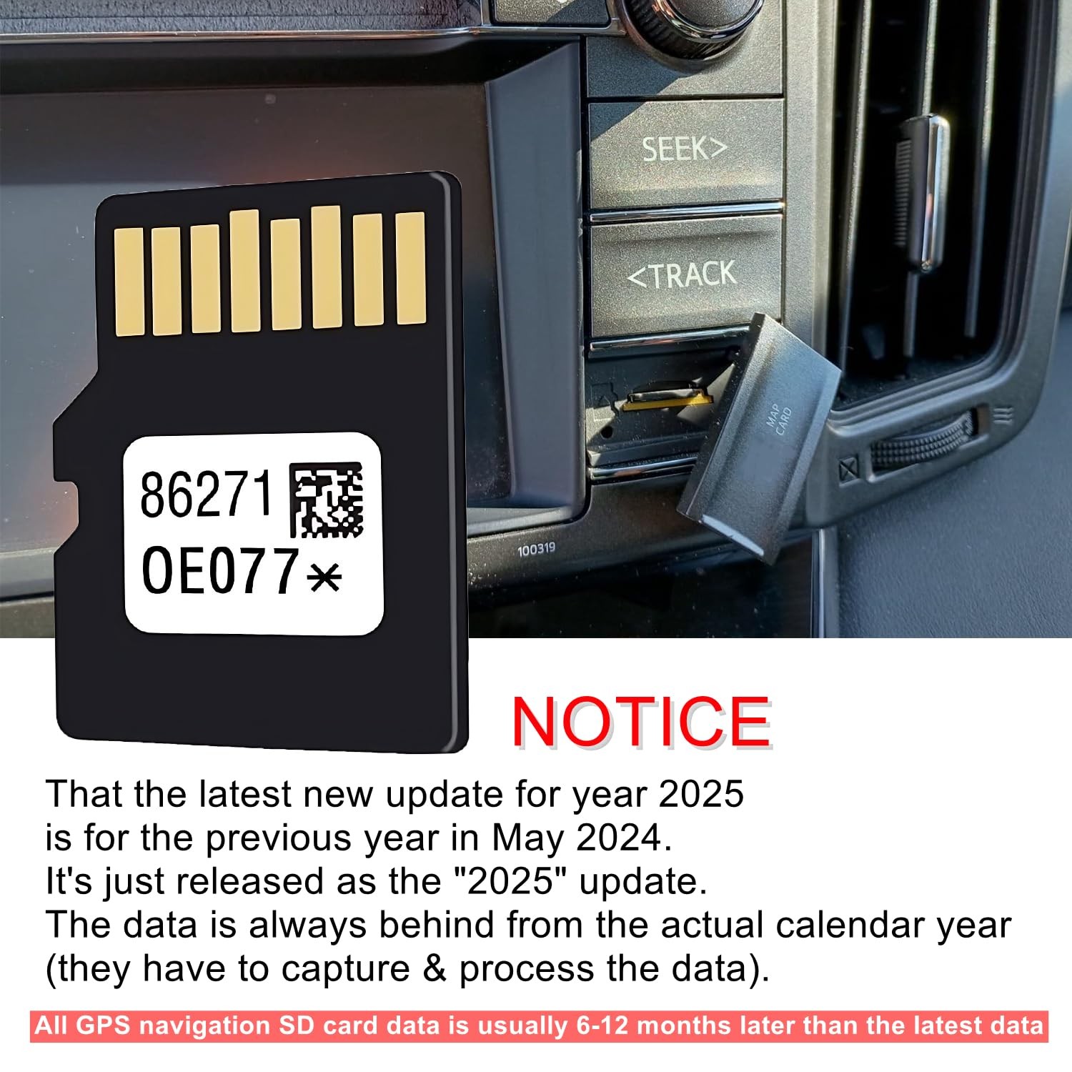2025 Navigation SD Card Map Update 86271-0E077 for Toyota Vehicles