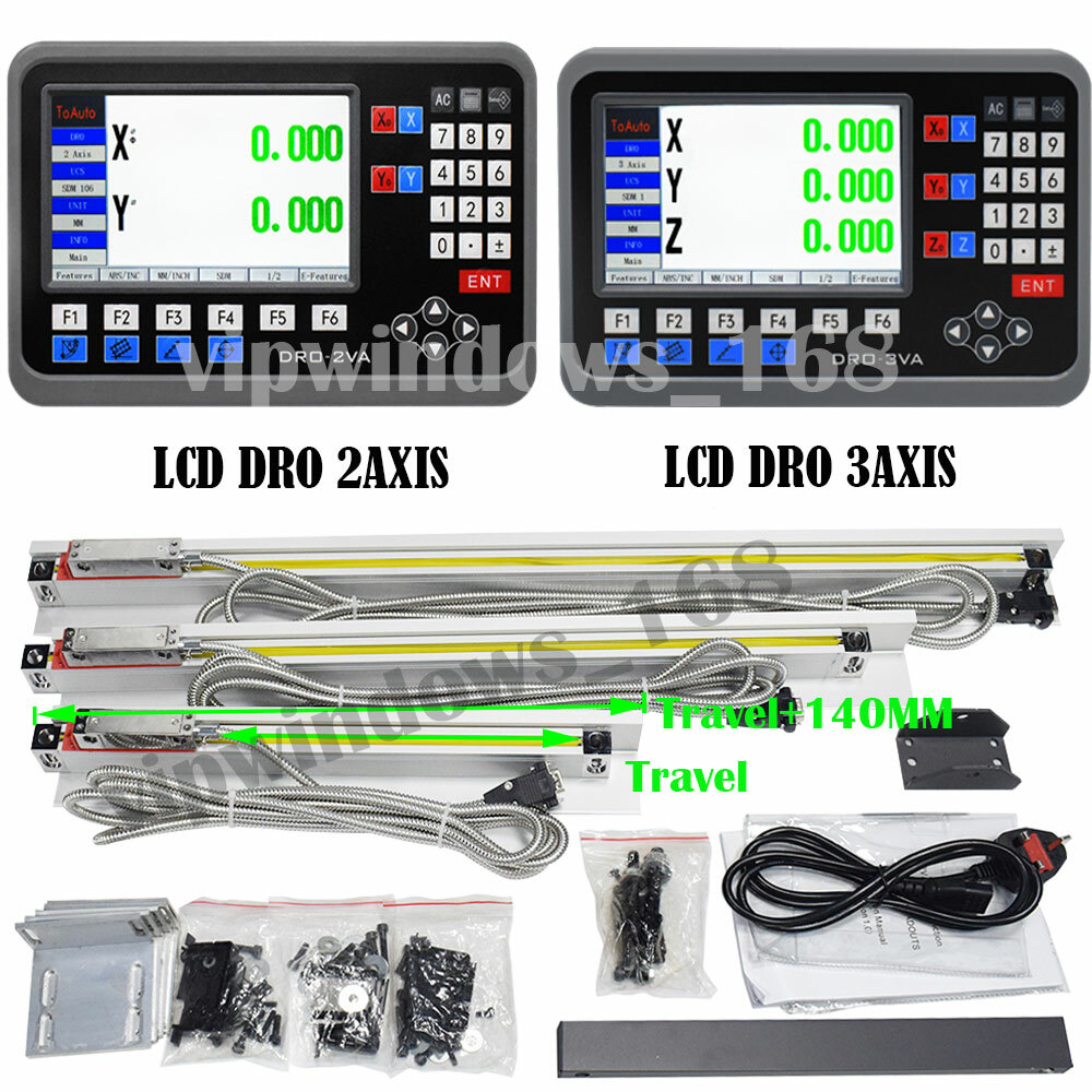 ToAuto LCD Digital Readout DRO Display Linear Scale Glass Sensor 100-2000MM, DHL
