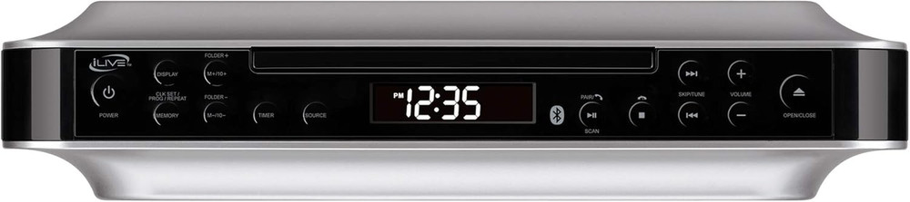 Bluetooth Under Cabinet Radio & CD Player with USB, AUX, Remote & Timer
