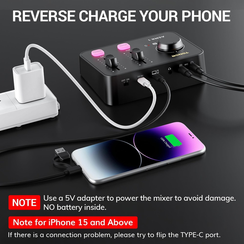 ASMR Microphone Equipment Bundle with Audio Interface, Immersive 3D Stereo Au...