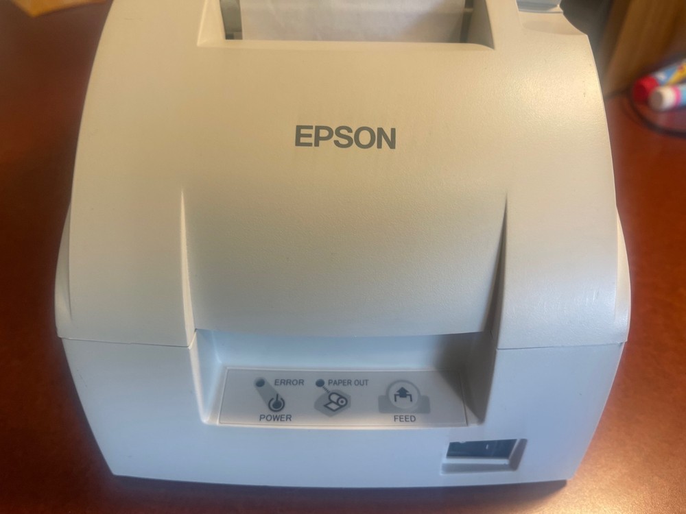 EPSON TM-U220D M188D Dot Matrix POS Receipt Printer Power Supply &USB.