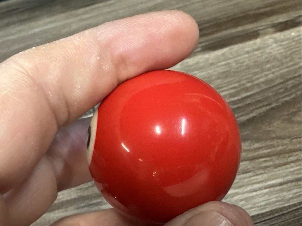 Mini Pool Ball #3 Solid Red 1.5" Diameter Miniature Billiard Replacement Vtg