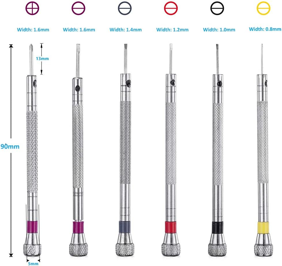 Premium 6PCS Micro Precision Screwdriver Set, 0.8-1.6Mm, Extra Replacement Bl...