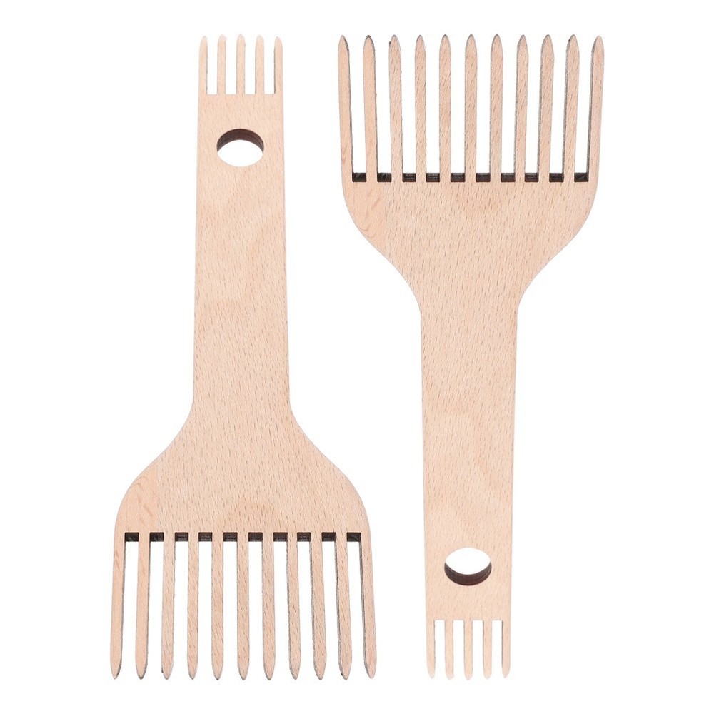2 Pcs Loom Set Weaving Tools Weave Comb Knitting Double-ended Machine