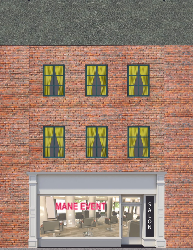 10 Strorefront Flat Buildings for Backgrounds for O Scale Train Layout