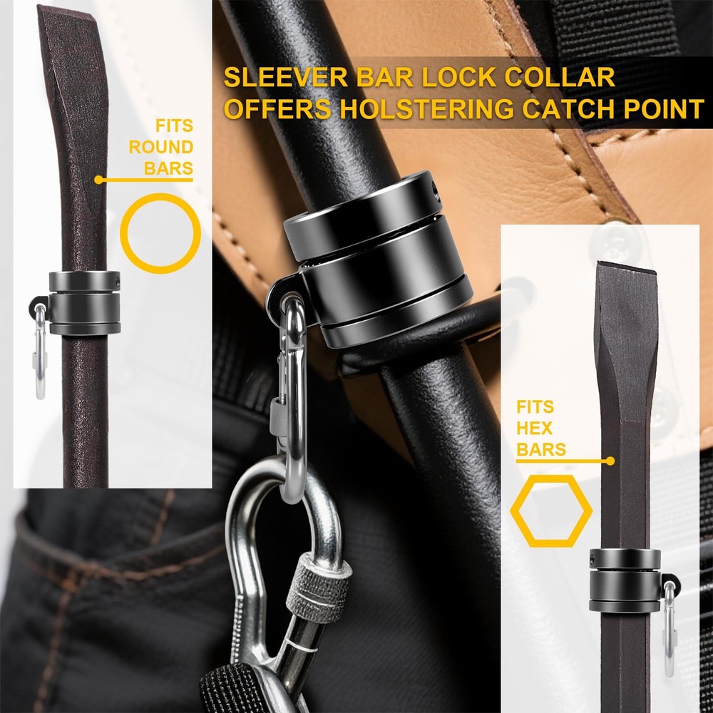 Sleever Bar Lock Collar 7/8, Sleever Bar Lock Collar with Tethering Attachmen...