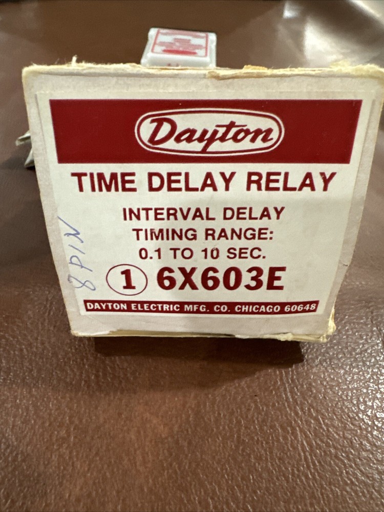 Dayton 6X603E Solid State Time Delay Relay, Range: 0.1-10sec, Input: 120VAC