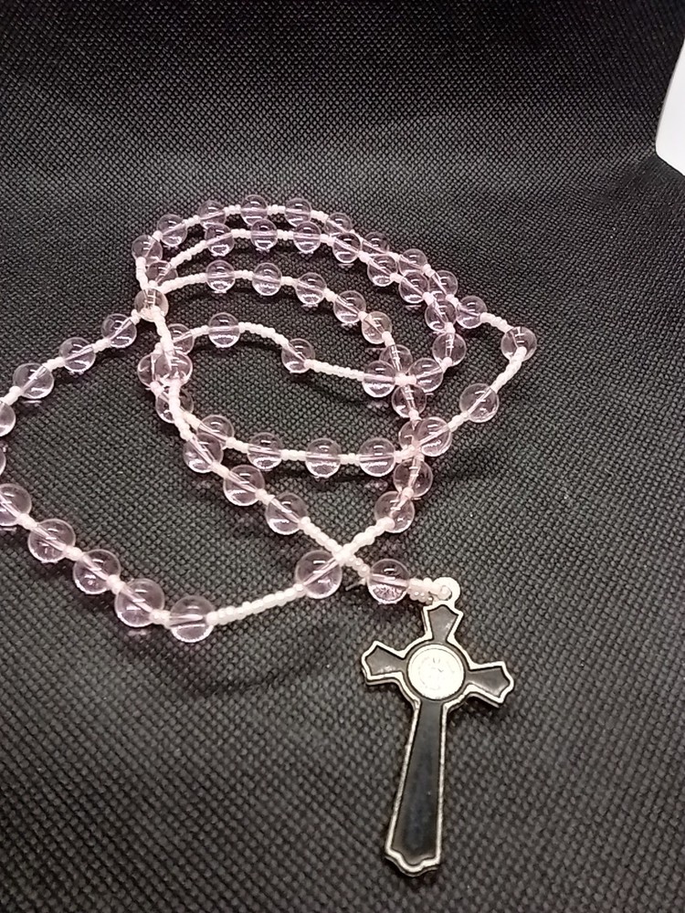 Pink Rosary Glass Beads