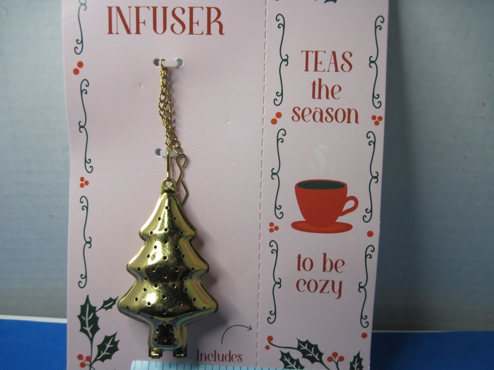 Zinc Plated [metal] Tree shape Tea Strainer Infuser with Chain