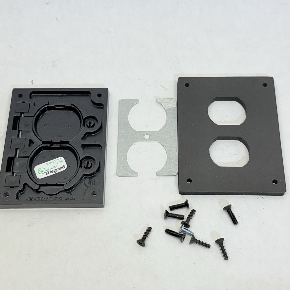 LEGRAND 828PR-BLK OMNIBOX/MODULINK RECTANGULAR PLASTIC DUPLEX COVER PLATE