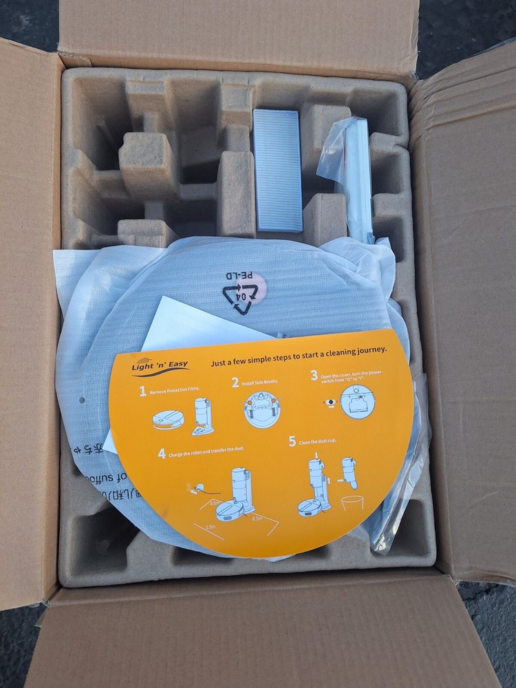 LIGHT 'N' EASY Ultra-Quiet, Ultra-Thin - Robot Vacuum Automatic Emptying