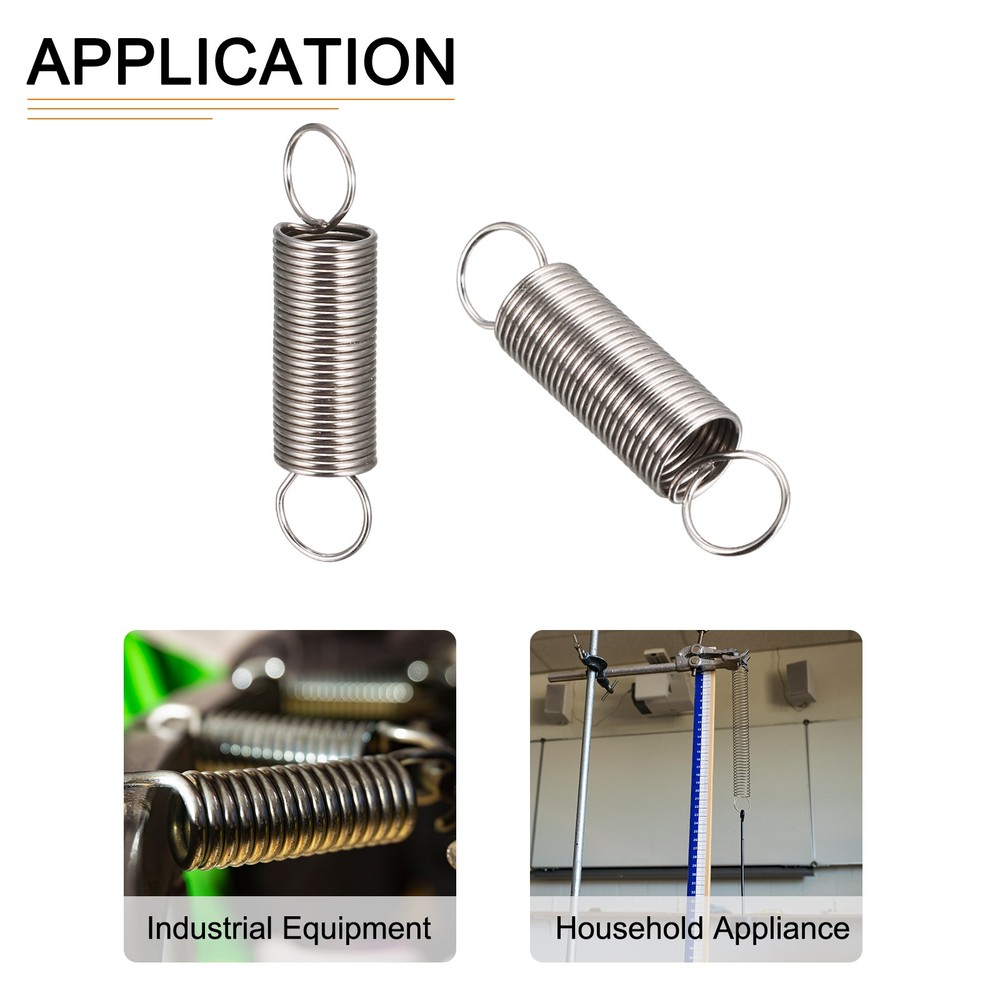 20Pack 0.5x6x25mm(WxODxL) Extension Spring Extended Compressed Spring Silver