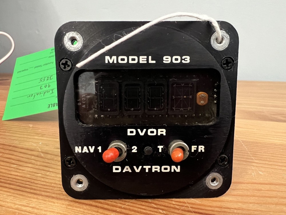 Davtron Digital VOR Indicator Model: 903 Working, Serviceable Condition & Tag