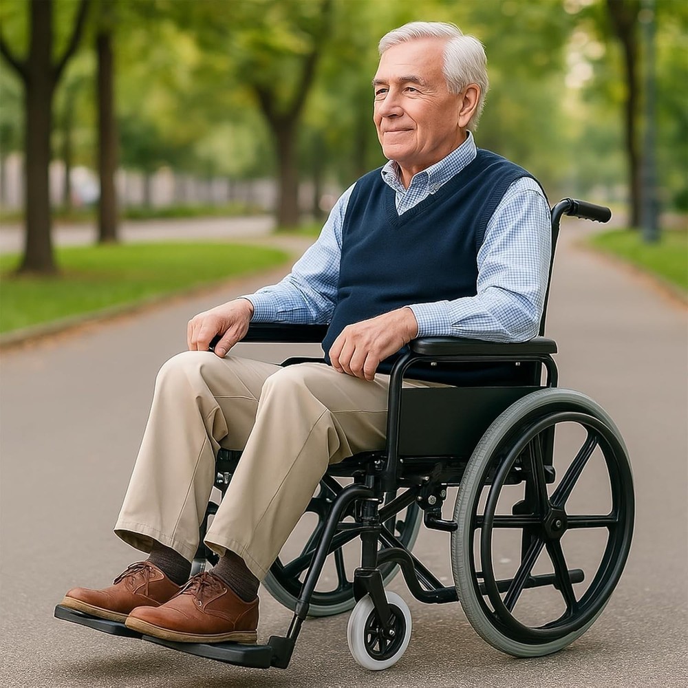 4 Pack Replacement Wheelchair Wheels, 6 Inch Solid Wheel Replacement for Whee...