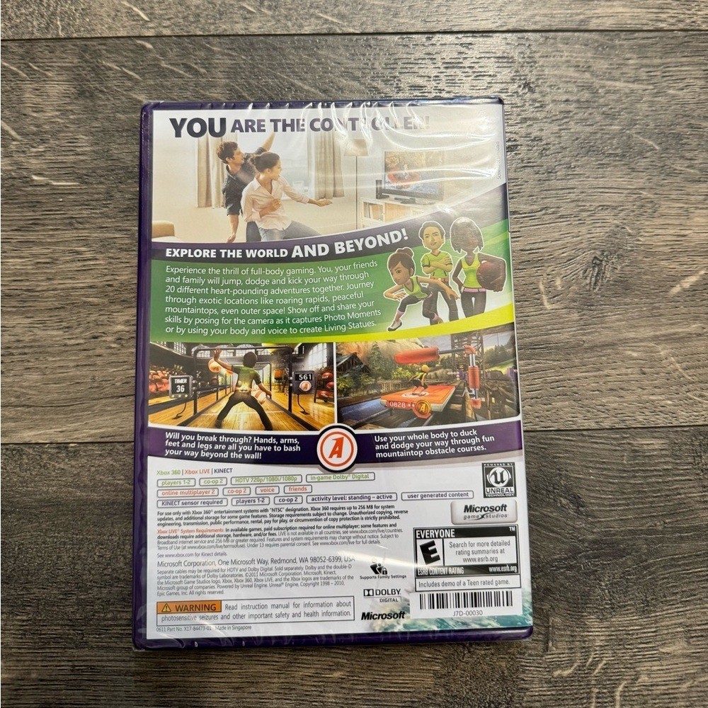 XBOX 360 Kinect Adventures Game NEW