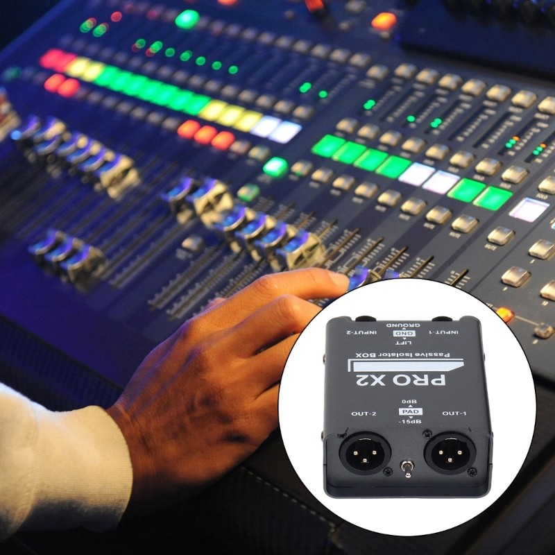 MAX2 Auditory Isolator Box 2CH Isolatation Blocks Electrical Interferences