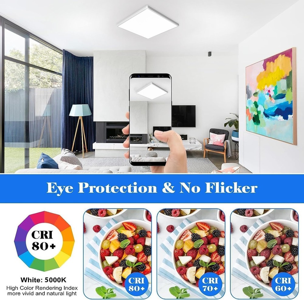 Motion Sensor Ceiling Light Wired, 12 Inch 5000K LED Flush Mount Ceiling Ligh...