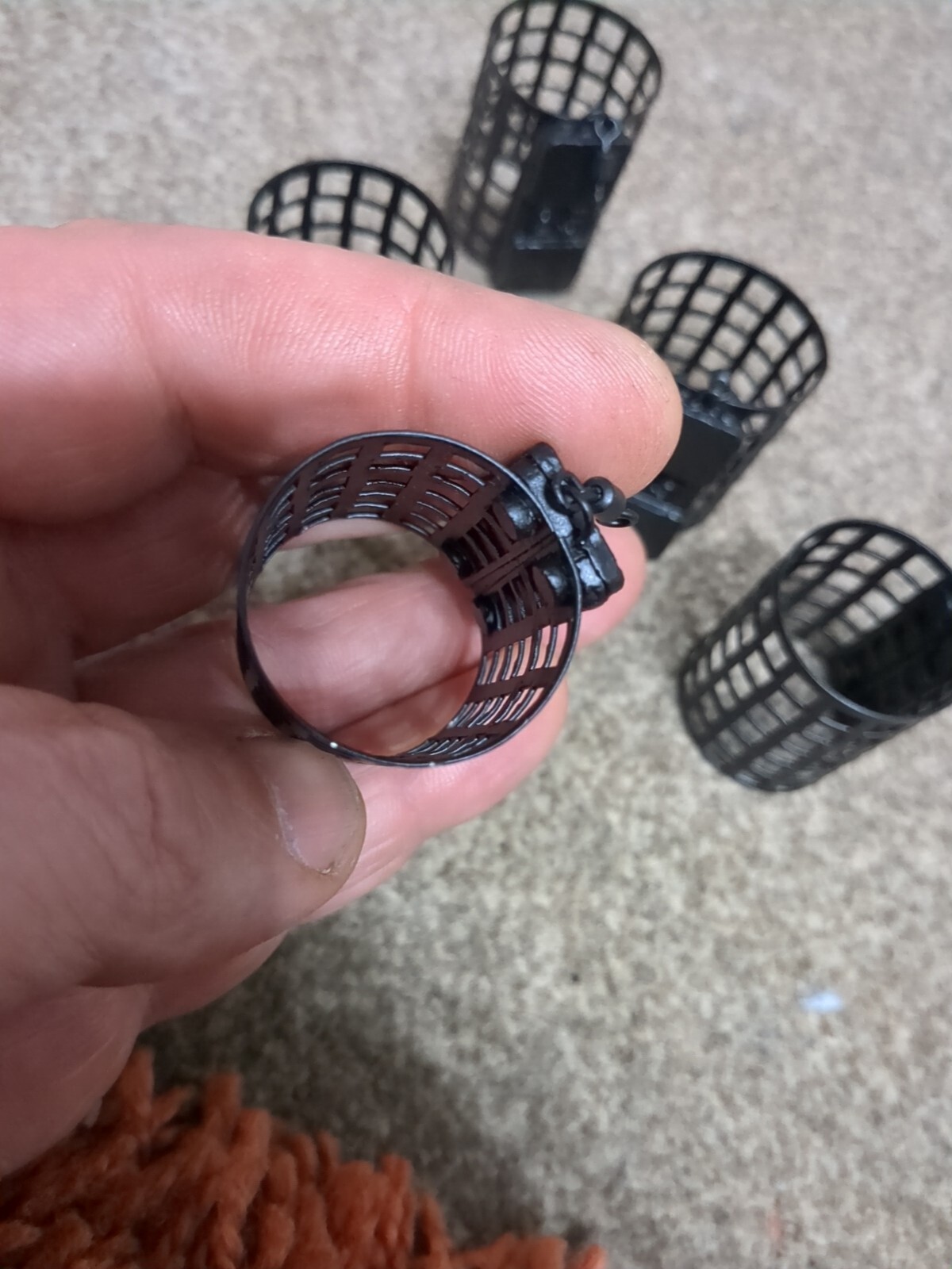 Fishing Feeders 5 Metal Feeders. Great For Groundbait.. Open Ended Feeders