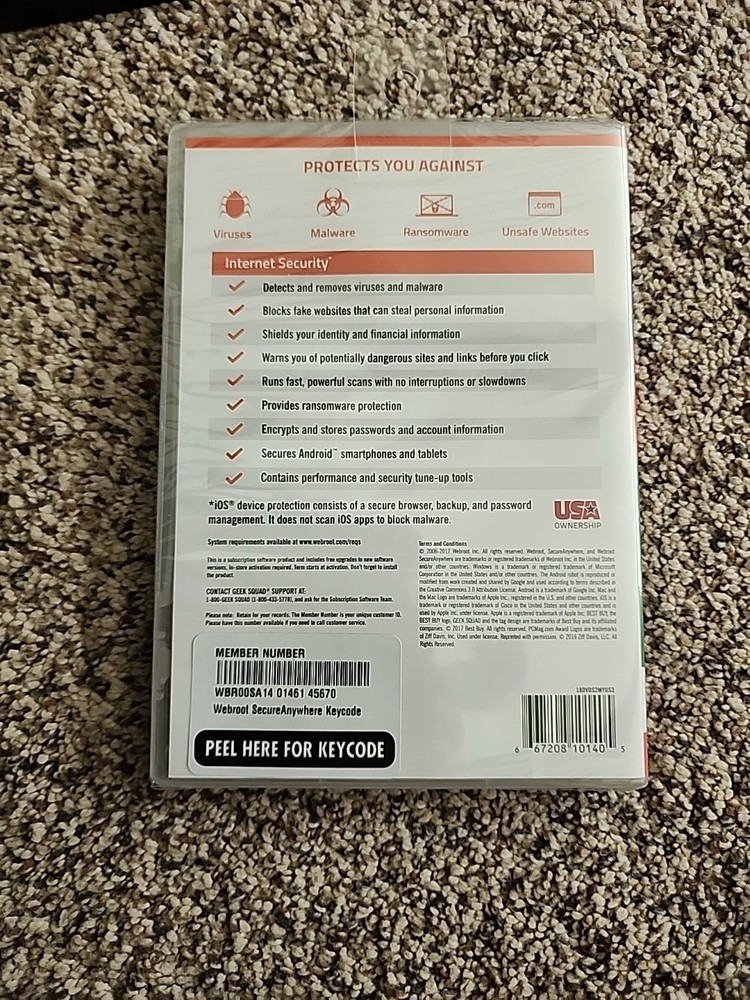 WEBROOT SECUREANYWHERE INTERNET SECURITY 2006-2017