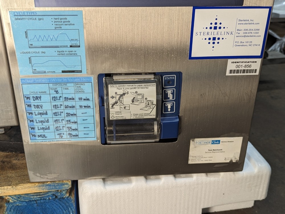 Getinge Castle 123LS Multitherm Gravity Steam Sterilizer Autoclave