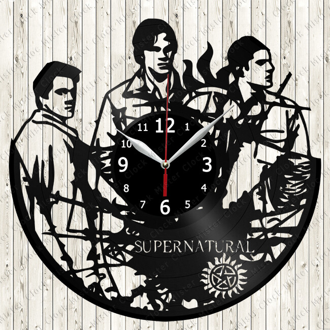 Supernatural Vinyl Record Wall Clock Decor Handmade 2588