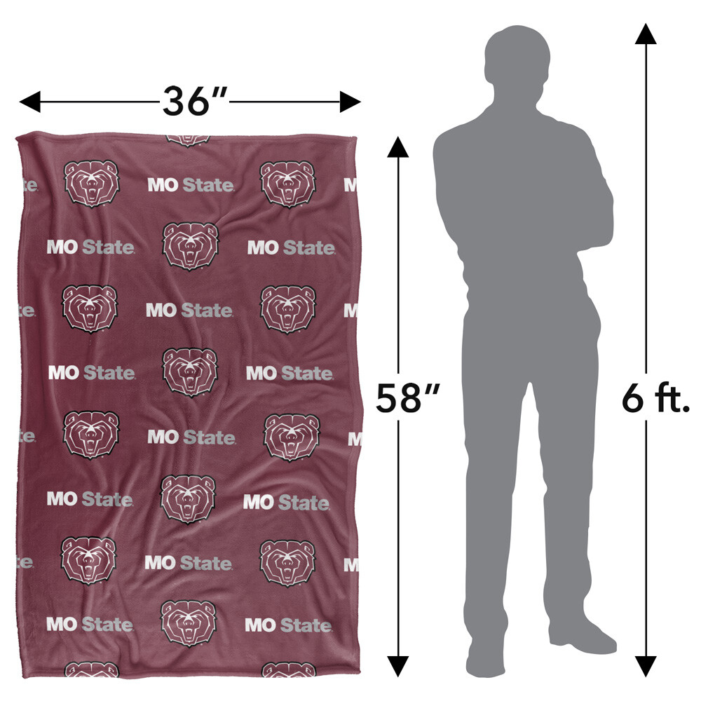 Missouri State University Logo Pattern Silky Touch Super Soft Throw Blanket